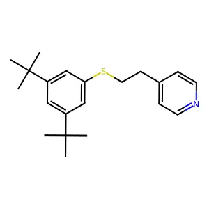 4-[2-(3,5-Ditert-butylphenyl)sulfanylethyl]pyridine structure