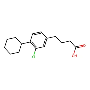 4-(3-氯-4-环己基苯基)丁酸 structure