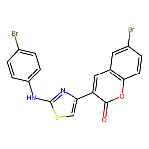 6-Bromo-3-[2-(4-bromoanilino)-1,3-thiazol-4-yl]chromen-2-one structure