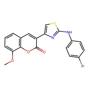 3-[2-(4-Bromoanilino)-1,3-thiazol-4-yl]-8-methoxychromen-2-one structure