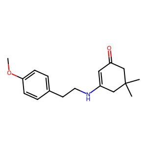3-[2-(4-Methoxyphenyl)ethylamino]-5,5-dimethylcyclohex-2-en-1-one structure
