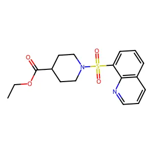 Ethyl 1-(quinolin-8-ylsulfonyl)piperidine-4-carboxylate structure