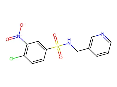 4-chloro-3-nitro-N-(pyridin-3-ylmethyl)benzenesulfonamide structure