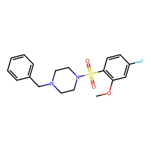 1-Benzyl-4-(4-fluoro-2-methoxyphenyl)sulfonylpiperazine structure