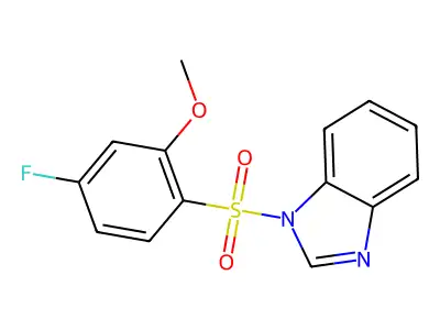 1-(4-Fluoro-2-methoxy-benzenesulfonyl)-1H-benzoimidazole structure