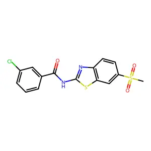 3-Chloro-N-(6-methanesulfonyl-benzothiazol-2-yl)-benzamide structure
