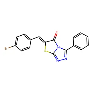 6-(4-bromobenzylidene)-3-phenyl[1,3]thiazolo[2,3-c][1,2,4]triazol-5(6H)-one structure