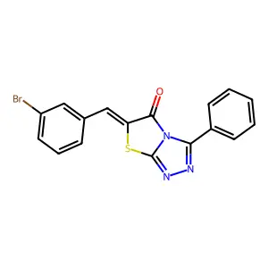 6-(3-bromobenzylidene)-3-phenyl[1,3]thiazolo[2,3-c][1,2,4]triazol-5(6H)-one structure