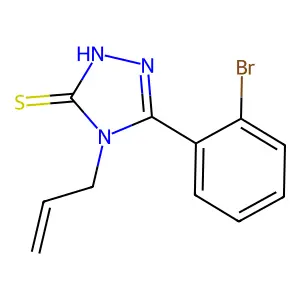 4-Allyl-5-(2-bromo-phenyl)-2,4-dihydro-[1,2,4]triazole-3-thione structure