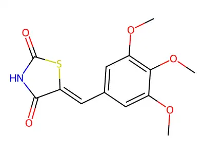 5-((3,4,5-Trimethoxyphenyl)methylene)-2,4-thiazolidinedione structure