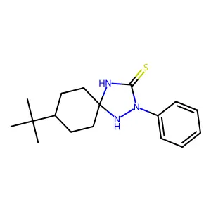 8-Tert-butyl-2-phenyl-1,2,4-triazaspiro[4.5]decane-3-thione structure