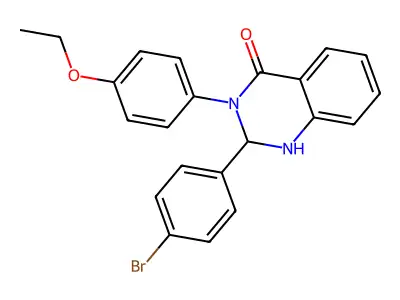 2-(4-Bromophenyl)-3-(4-ethoxyphenyl)-1,2-dihydroquinazolin-4-one structure