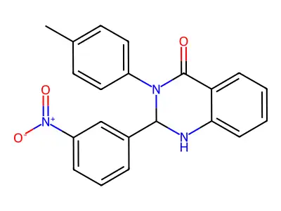 2-(3-Nitro-phenyl)-3-p-tolyl-2,3-dihydro-1H-quinazolin-4-one structure
