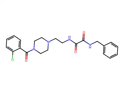 N'-benzyl-N-[2-[4-(2-chlorobenzoyl)piperazin-1-yl]ethyl]oxamide structure
