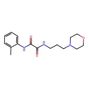 N'-(2-methylphenyl)-N-(3-morpholin-4-ylpropyl)oxamide structure