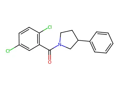 (2,5-Dichlorophenyl)-(3-phenylpyrrolidin-1-yl)methanone structure