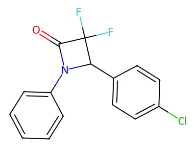4-(4-Chlorophenyl)-3,3-difluoro-1-phenylazetidin-2-one structure