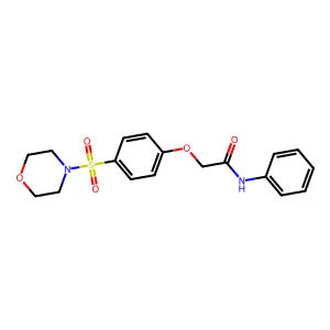 2-(4-morpholin-4-ylsulfonylphenoxy)-N-phenylacetamide structure