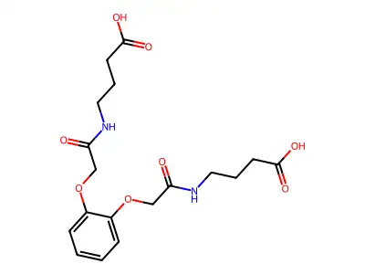 4,4'-((2,2'-(1,2-Phenylenebis(oxy))bis(acetyl))bis(azanediyl))dibutanoic acid structure