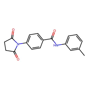 4-(2,5-dioxopyrrolidin-1-yl)-N-(3-methylphenyl)benzamide structure