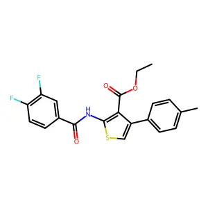 Ethyl 2-(3,4-difluorobenzamido)-4-(p-tolyl)thiophene-3-carboxylate structure