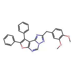 2-(3,4-Dimethoxybenzyl)-8,9-diphenylfuro[3,2-e][1,2,4]triazolo[1,5-c]pyrimidine structure