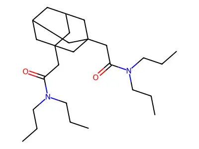 2-[3-[2-(dipropylamino)-2-oxoethyl]-1-adamantyl]-N,N-dipropylacetamide structure