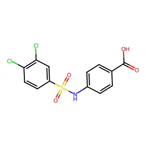 4-(3,4-Dichlorobenzenesulfonamido)benzoic acid structure