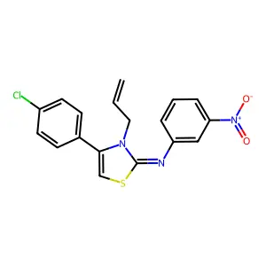(Z)-N-(3-allyl-4-(4-chlorophenyl)thiazol-2(3H)-ylidene)-3-nitroaniline structure