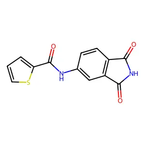 N-(1,3-dioxoisoindol-5-yl)thiophene-2-carboxamide structure