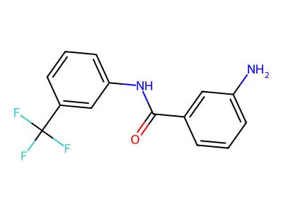 3-amino-N-[3-(trifluoromethyl)phenyl]benzamide structure