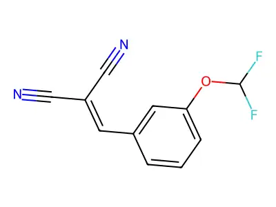 2-{[3-(Difluoromethoxy)phenyl]methylidene}propanedinitrile structure