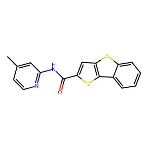 N-(4-methylpyridin-2-yl)thieno[3,2-b][1]benzothiole-2-carboxamide structure
