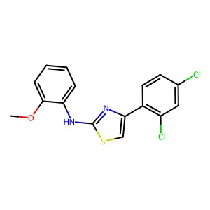 4-(2,4-dichlorophenyl)-N-(2-methoxyphenyl)-1,3-thiazol-2-amine structure