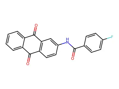 N-(9,10-dioxo-9,10-dihydroanthracen-2-yl)-4-fluorobenzamide structure