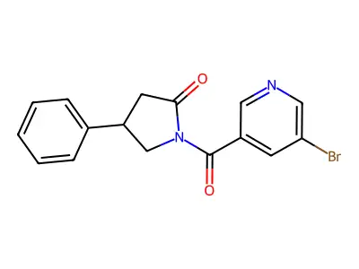 1-(5-Bromopyridine-3-carbonyl)-4-phenylpyrrolidin-2-one structure