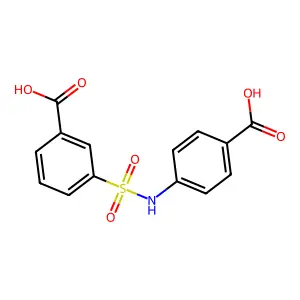 3-[(4-Carboxyphenyl)sulfamoyl]benzoic acid structure
