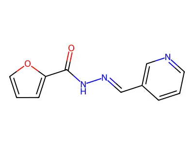 N-[(E)-pyridin-3-ylmethylideneamino]furan-2-carboxamide structure