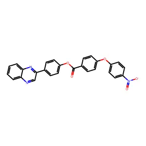 4-(Quinoxalin-2-yl)phenyl 4-(4-nitrophenoxy)benzoate structure