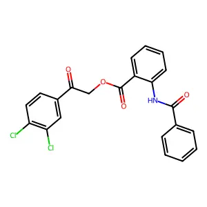 2-(3,4-Dichlorophenyl)-2-oxoethyl 2-(benzoylamino)benzoate structure