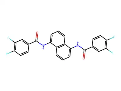 N-[5-[(3,4-difluorobenzoyl)amino]naphthalen-1-yl]-3,4-difluorobenzamide structure