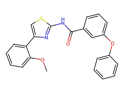 N-[4-(2-methoxyphenyl)-1,3-thiazol-2-yl]-3-phenoxybenzamide structure