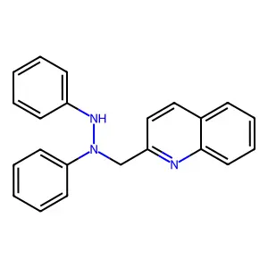 2-[(1,2-Diphenylhydrazinyl)methyl]quinoline structure
