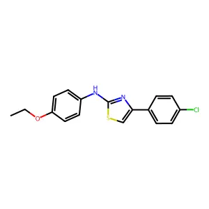 4-(4-Chlorophenyl)-N-(4-ethoxyphenyl)thiazol-2-amine structure