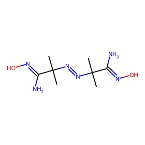 2,2'-(1,2-Diazenediyl)bis(N-hydroxy-2-methylpropanimidamide) structure