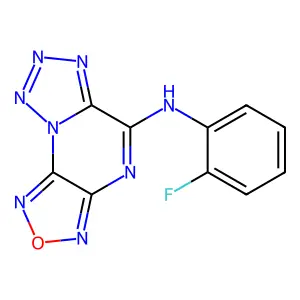 Furazano[3,4-E]tetrazolo[1,5-a]pyrazin-5-amine, N-(2-fluorophenyl)- structure