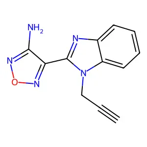 4-(1-Prop-2-ynylbenzimidazol-2-yl)-1,2,5-oxadiazol-3-amine structure