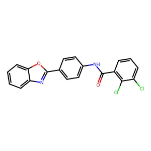 N-[4-(1,3-benzoxazol-2-yl)phenyl]-2,3-dichlorobenzamide structure