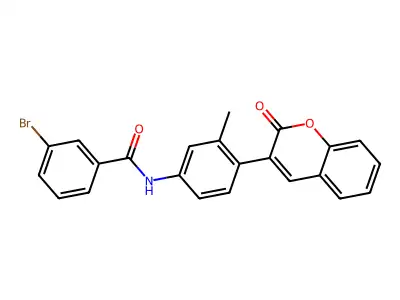 3-bromo-N-[3-methyl-4-(2-oxo-2H-chromen-3-yl)phenyl]benzamide structure