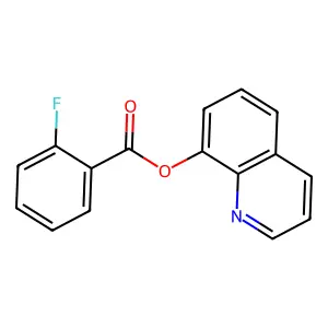 Quinolin-8-yl 2-fluorobenzoate structure